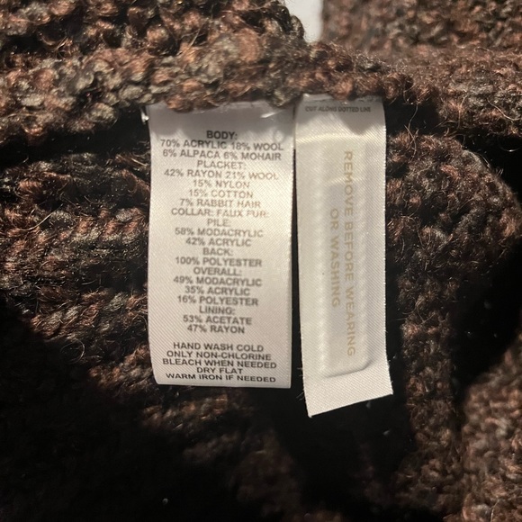 LOFT deep purple (looks brown) sweater vest, NWT, SP - Picture 6 of 9